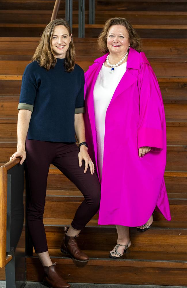 Cate Campbell and Gina Rinehart at The Courier-Mail Future Brisbane lunch. Picture: Richard Walker