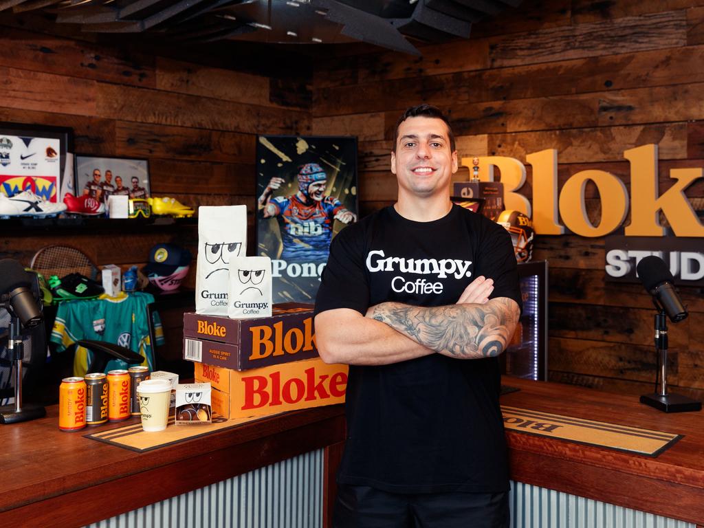 Former NRL player Denan Kemp has found success after leaving the game, launching a podcast studio, beer brand, coffee brand, and merchandising. Picture by Max Mason-Hubers