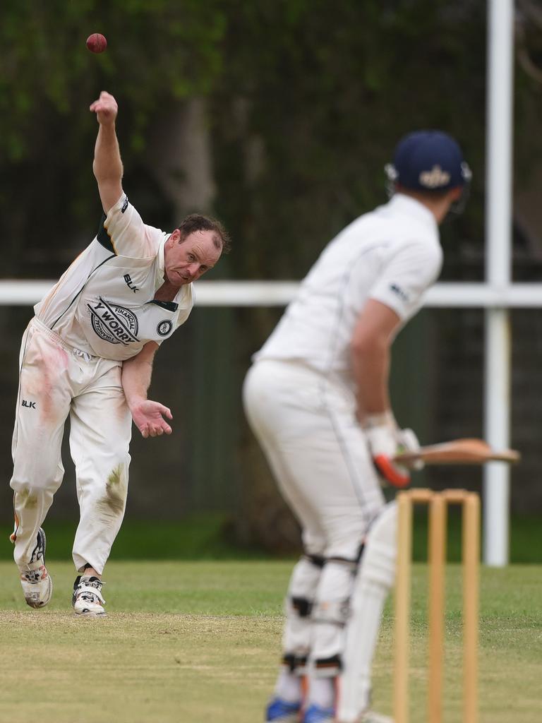 Kookaburra Cup cricket - Queens vs. Mudgeeraba Nerang at Greg Chaplin Oval, Southport. Queens bowler Michael Durbridge .(Photos/Steve Holland)