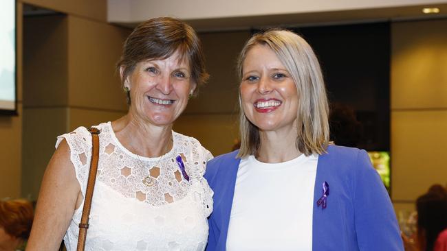 Sue Fitcher and Bree James at the Cairns Women's Business Club International Women's Day lunch, held at the Hilton Hotel. Picture: Brendan Radke