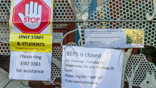 Brunswick East Primary has been closed. Picture: Jake Nowakowski