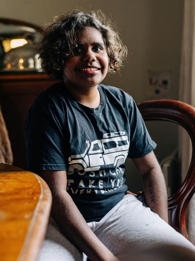 Her daughter Naida at home in Hobart. Picture: Adam Gibson