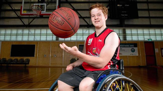 Mackay basketballer Brayden Foxley-Conolly has been named the Sporting Wheelies and Disabled Association Junior Male Athlete of the Year. Picture: Emma Murray