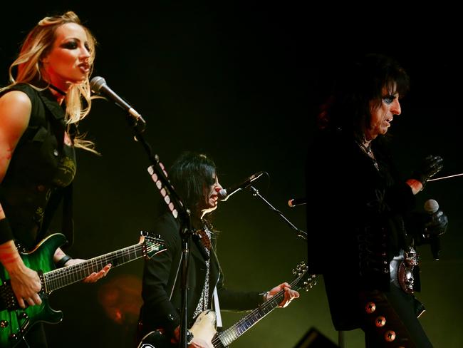 Alice Cooper performs at Brisbane Entertainment Centre. Picture: Mark Calleja/AAP