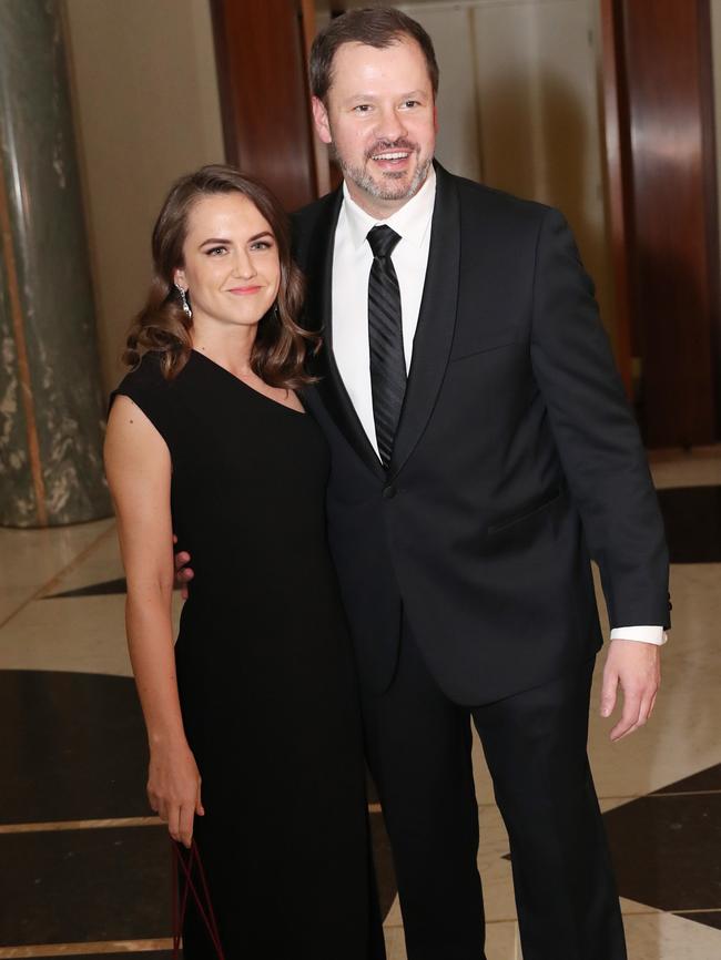 Ed Husic and his partner Georgia Waters attended the ball. Picture: Gary Ramage