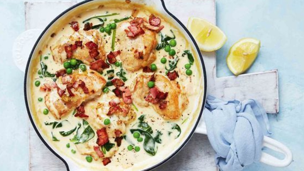 Mix some bacon in with the creamy chicken. Picture: Supplied