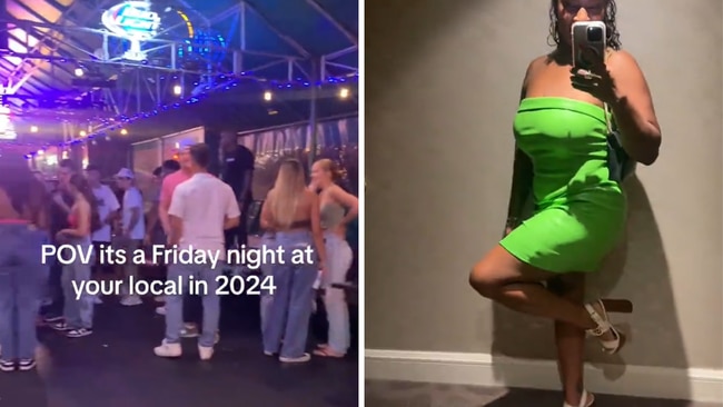 What the kids are wearing to clubs these days vs. what Millennials prefer to rock. Picture: amandaleefarinaa, raechristine___/TikTok