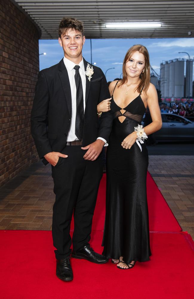 Hugh Pollock and Tilly Walker at Toowoomba Grammar School formal at Rumours International, Wednesday, November 15, 2023. Picture: Kevin Farmer