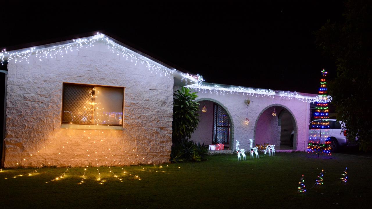 Christmas lights in Michener St in West Mackay. Picture: Rae Wilson