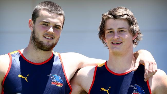 Adelaide midfield brothers Brad and Matt Crouch have come of age this season. Picture: Mike BURTON