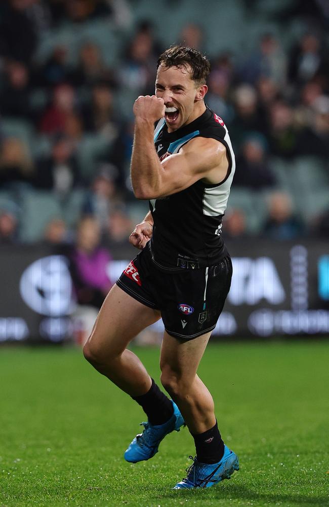 Former Power and Geelong forward Francis Evans will join a third club. Picture: Sarah Reed/AFL Photos via Getty Images.