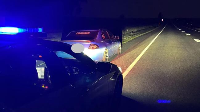 Traffic and Highway Patrol officers found 9-year-old child in the backseat of a car clocked at 170km/h. Photo: NSW Police.