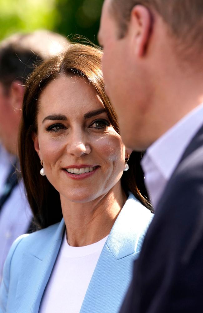 Catherine, Princess of Wales (L) and Prince William, Prince of Wales ahead of King Charles’s Coronation Concert in 2023. Plans for their ascension have accelerated. Picture: AFP