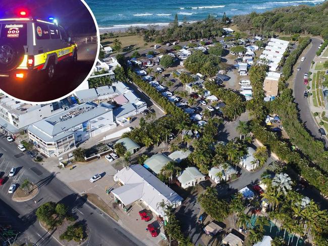 Emergency crews were called to Rainbow Beach in the middle of the night after one resident suffered an extremely close call in a private pool near midnight Sunday, February 18, 2024.