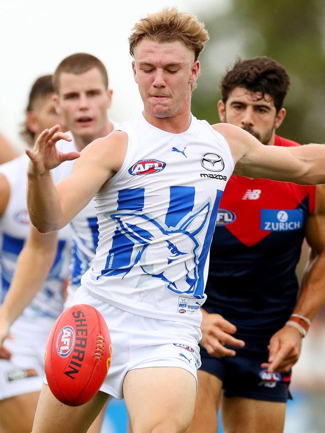 Jason Horne-Francis scored 83 KFC SuperCoach points in his first competitive hitout. Picture: Kelly Defina/Getty Images