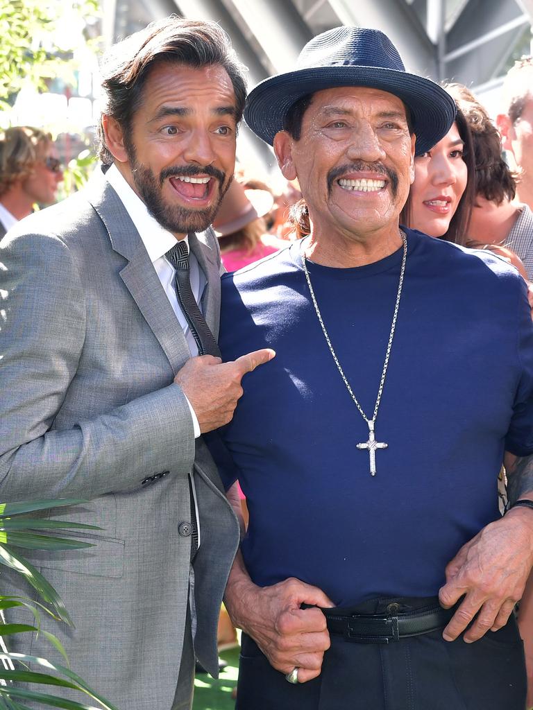 Eugenio Derbez (Alejandro Gutierrez) and Danny Trejo (voice of Boots) at the world premiere of the Queensland-filmed Dora and the Lost City of Gold at Regal LA cinemas. Picture: Emma McIntyre/Getty Images)