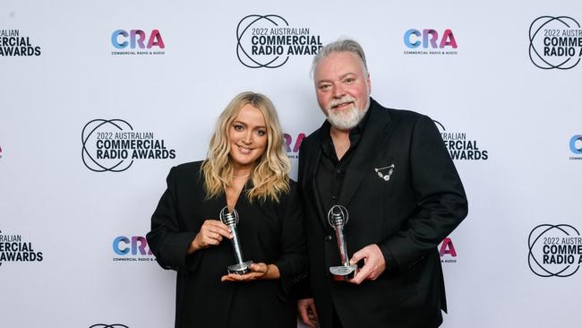 Henderson with her <i>Kyle and Jackie O Show</i> co-host Kyle Sandilands. Picture: Supplied