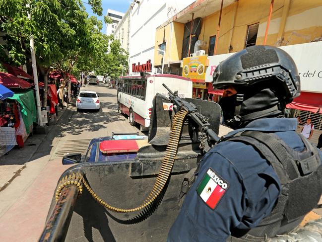 The Sinaloa State Police go by nicknames chosen from the periodic table. Picture: Nathan Edwards