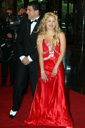 2007 Brownlow Medal. Arrivals. Russell Robertson and wife Brooke. Picture: Fiona Hamilton