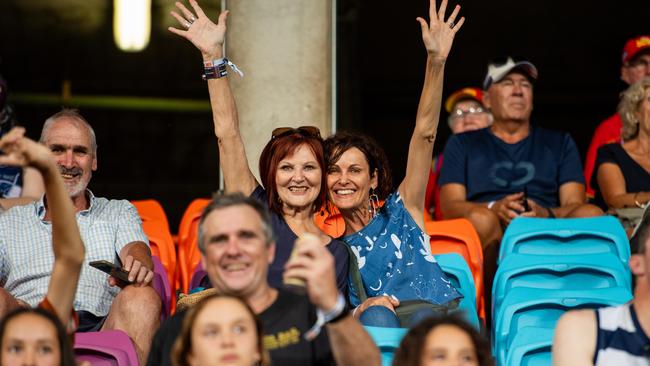 Fans at the Gold Coast Suns vs Geelong Cats Round 10 AFL match at TIO Stadium. Picture: Pema Tamang Pakhrin