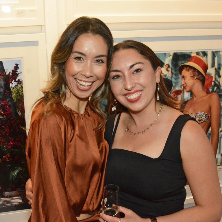 Annie Standen and Hannah Fraser at the opening of FINEPRINTCO Luxury Art Bar at The Brickworks, Southport. Picture: Regina King