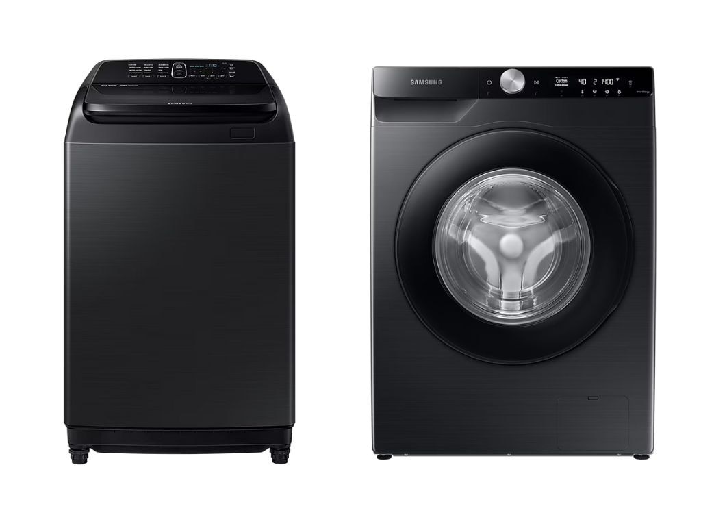 Expert says front loaders are more efficient and gentle on clothes than top loaders. Pictures: Samsung.
