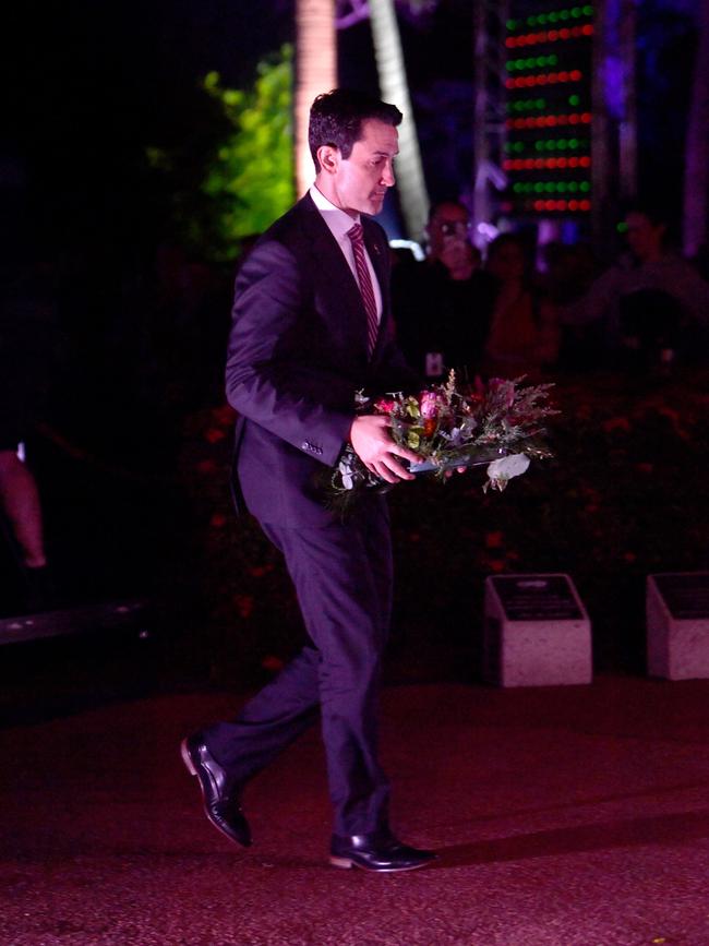Anzac Day 2025. Dawn service Anzac Park Townsville. Premier David Crisafulli. Picture: Evan Morgan