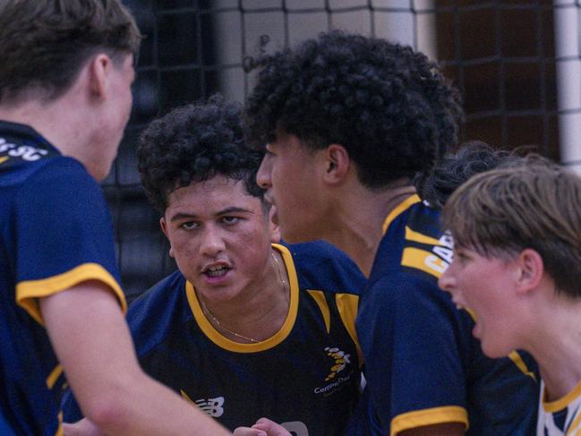 The Australian Volleyball Schools Cup is being played at the Gold Coast Sports and Leisure Centre in Carrara. Picture: Glenn Campbell