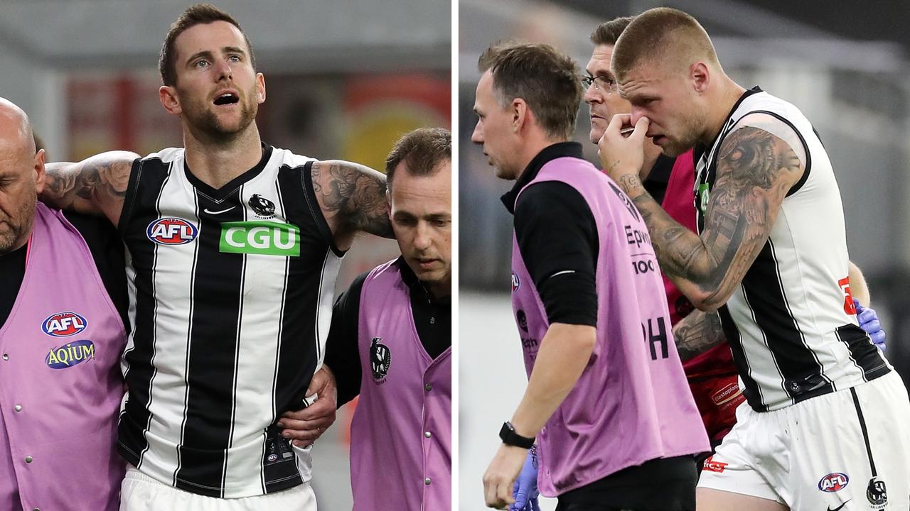 Collingwood will be without both Jeremy Howe and Jordan De Goey for ANZAC Day.