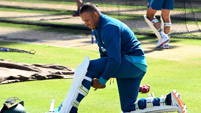 Usman Khawaja says he doesn’t ‘have any agendas other than trying to shine a light on what I feel really passionately, really strongly about’. Picture: AFP