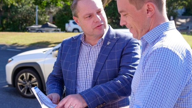 Lord Mayor Adrian Schrinner and Ryan MP Julian Simmonds.