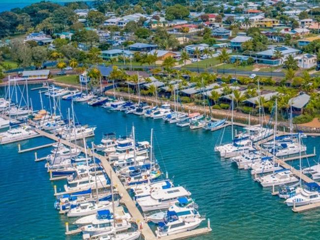 The Tin Can Bay Marina.