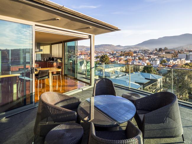 Penthouse at Lenna of Hobart Hotel.