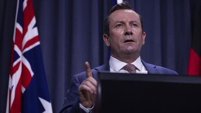 Western Australia Premier Mark McGowan. The position of premiers who support border closures is growing weaker by the day. Picture: Getty Images