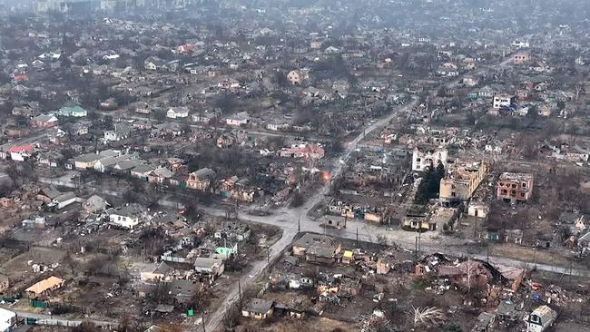 Ukraine said its forces are under pressure in Bakhmut, a nearly-destroyed city in the eastern Donetsk region that Russia has been trying to seize for months. Picture: AFP