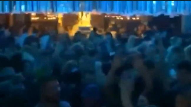 Video vision of nightclubs in Fortitude Valley busy with partygoers enjoying the reopening of nightclubs. Picture: Channel 9