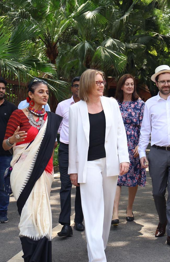 Jacinta Allan was quizzed on the Games development during her trip to India. Picture: Supplied