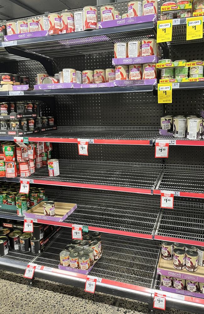 超市货架上缺少一件新商品。 图片：news.com.au