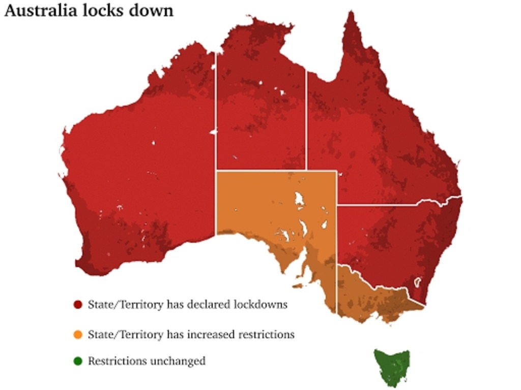 Covid19 crisis Australia New local cases, lockdown, border closures