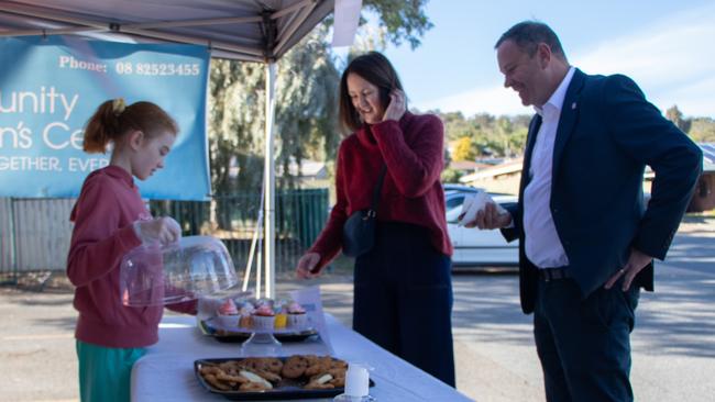 Labor candidate for Spence Matt Burnell and his wife Cassandra Hodson voting in today's federal election . Picture: Supplied