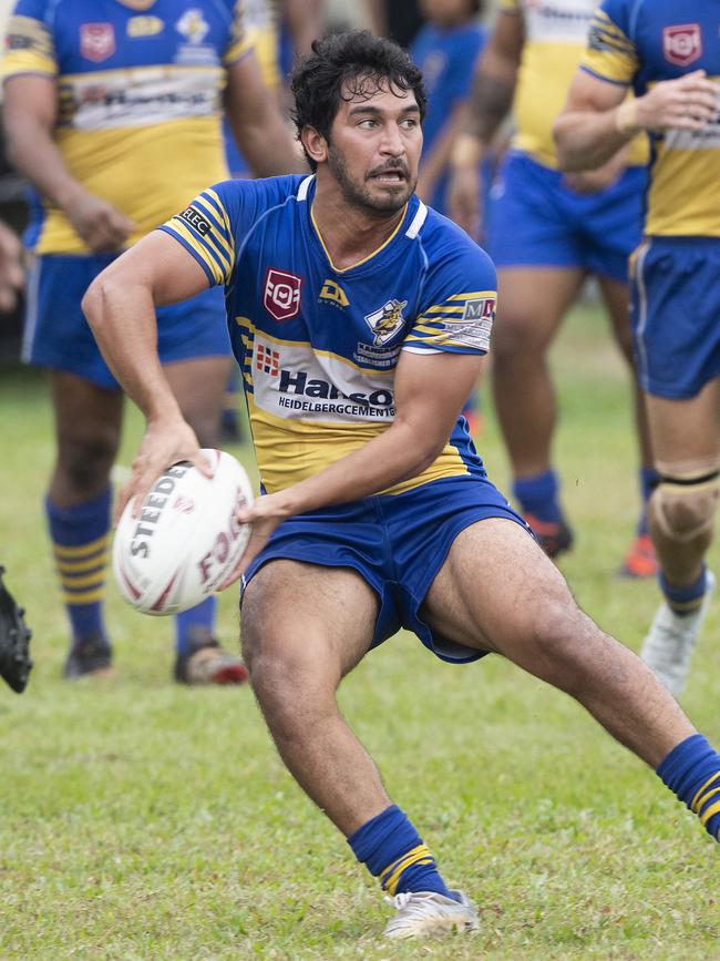 Kangaroos half Theo Majid during the game against Tully at Vico Oval. Picture: Brian Cassey