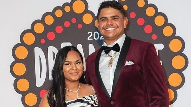 Latrell Mitchell with his partner Brielle Mercy. Photo: Instagram / briellemercy