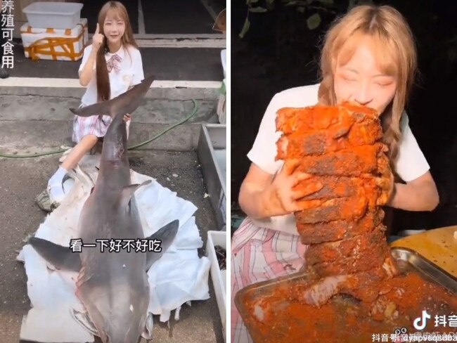 The woman who chopped up a great white shark and ate it has faced criminal charges over the stunt that went viral online last year.