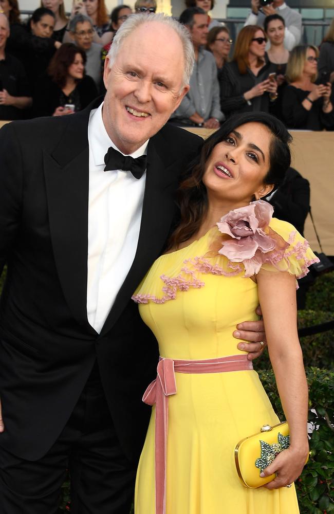 John Lithgow and Salma Hayek attend the 23rd Annual Screen Actors Guild Awards at The Shrine Expo Hall on January 29, 2017 in Los Angeles, California. Picture: Getty