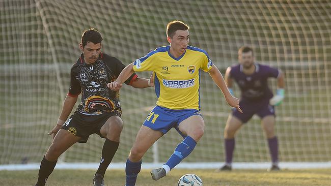 Gold Coast United and Magpies Crusaders FC at Coplick Family Sports Park. Photo by Patrick Kearney