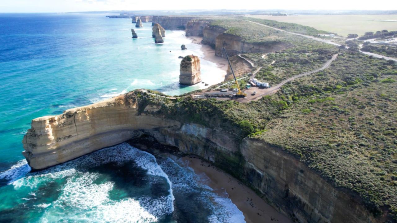 The closure comes after construction of Saddle Lookout at the Twelve Apostles was paused for winter. Picture: Parks Victoria