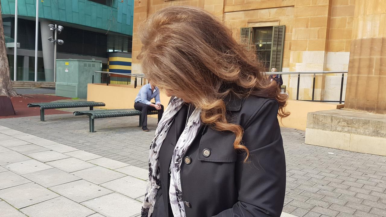 Ibtisam Dimachki outside the Adelaide Magistrates Court, where she is accused of bribery offences. Picture: Sean Fewster.