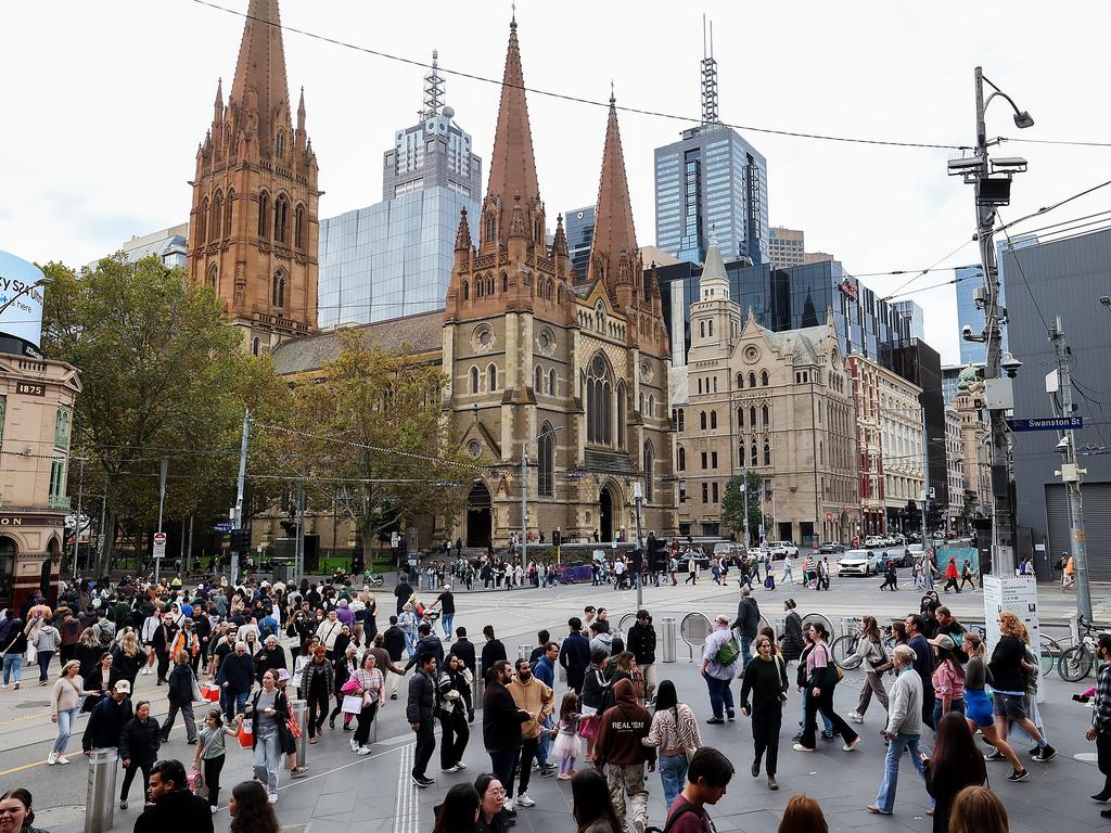 Melbourne’s population has hit five million people. Picture: Ian Currie