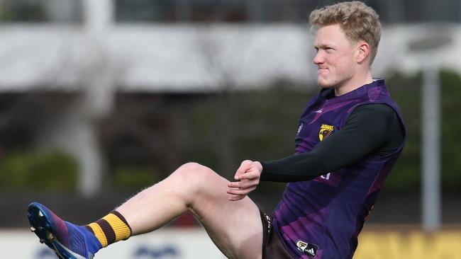 Hawthorn training at Waverly. James Sicily. Pic: Michael Klein