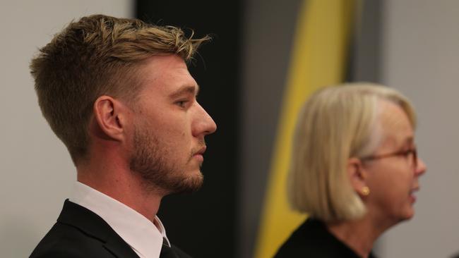 Richmond President Peggy O’Neal beside Nathan Broad. Picture: Getty